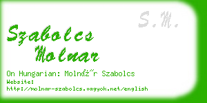 szabolcs molnar business card